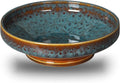 Ceramic Fruit Bowl for Kitchen Counter - Decorative Pedestal Bowl 10.2