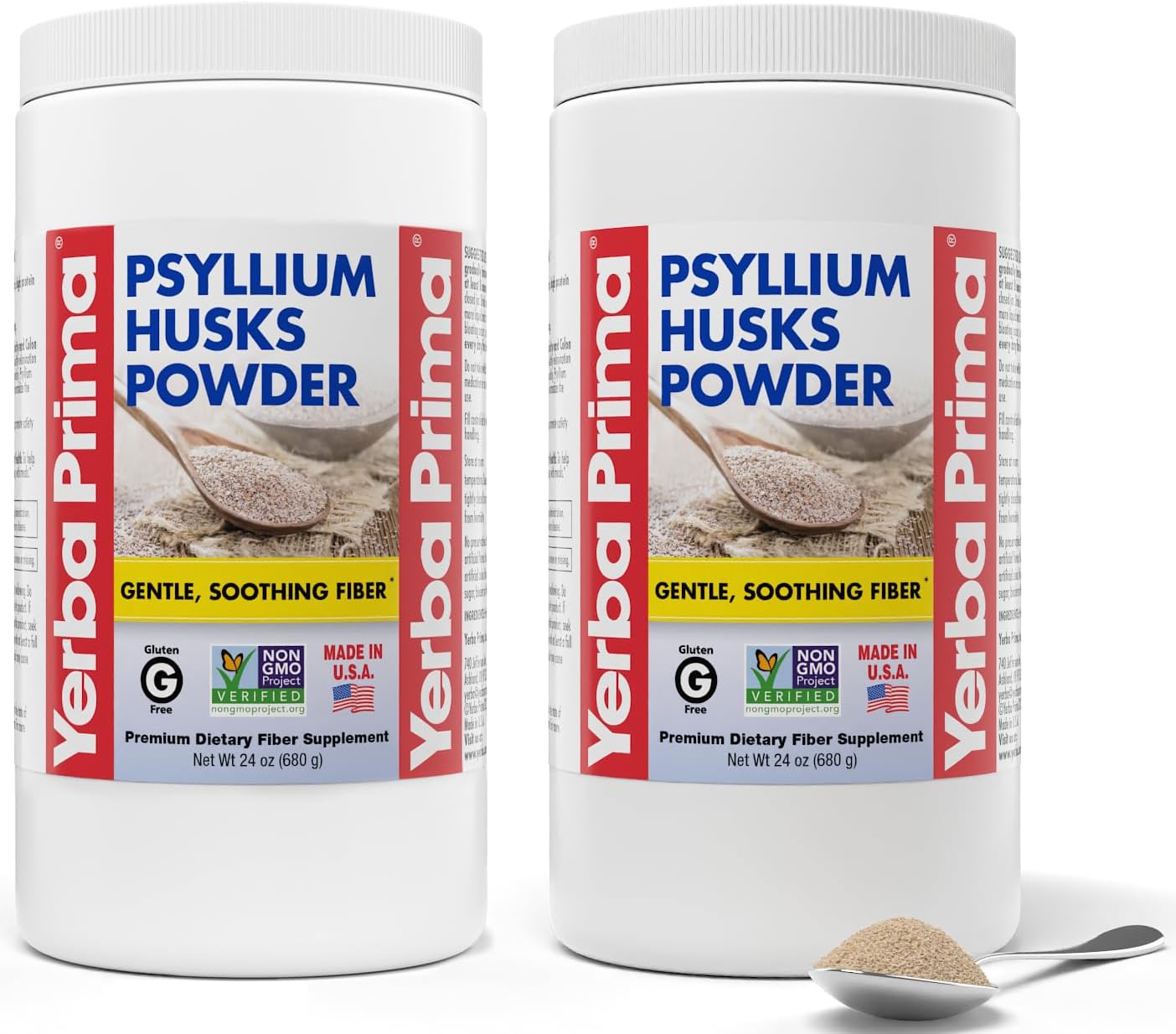 Yerba Prima Psyllium Husks Powder - Natural Fiber Supplement