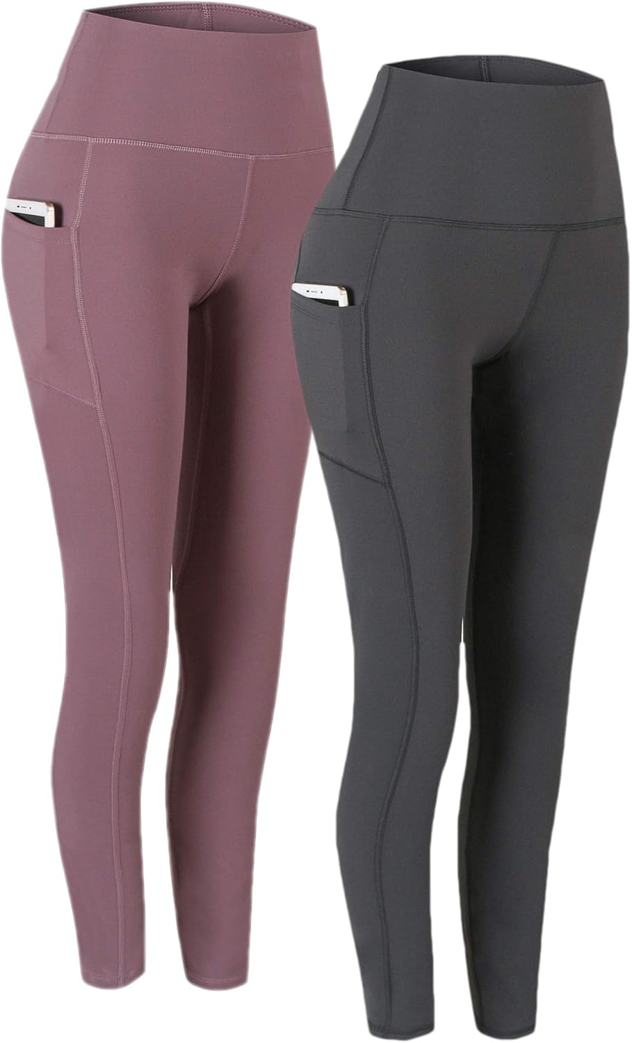 High Waist Yoga Pants with Pockets for Women - Tummy Control