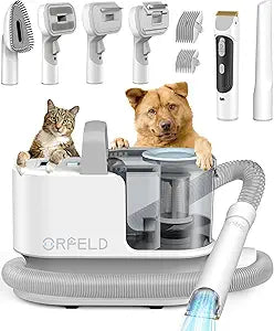 Dog Clipper Grooming Kit with Vacuum Suction for Pet Hair