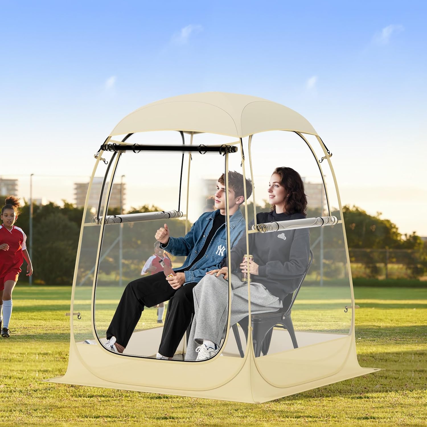 Tangkula All Weather Pop Up Sports Tent - Waterproof & Spacious