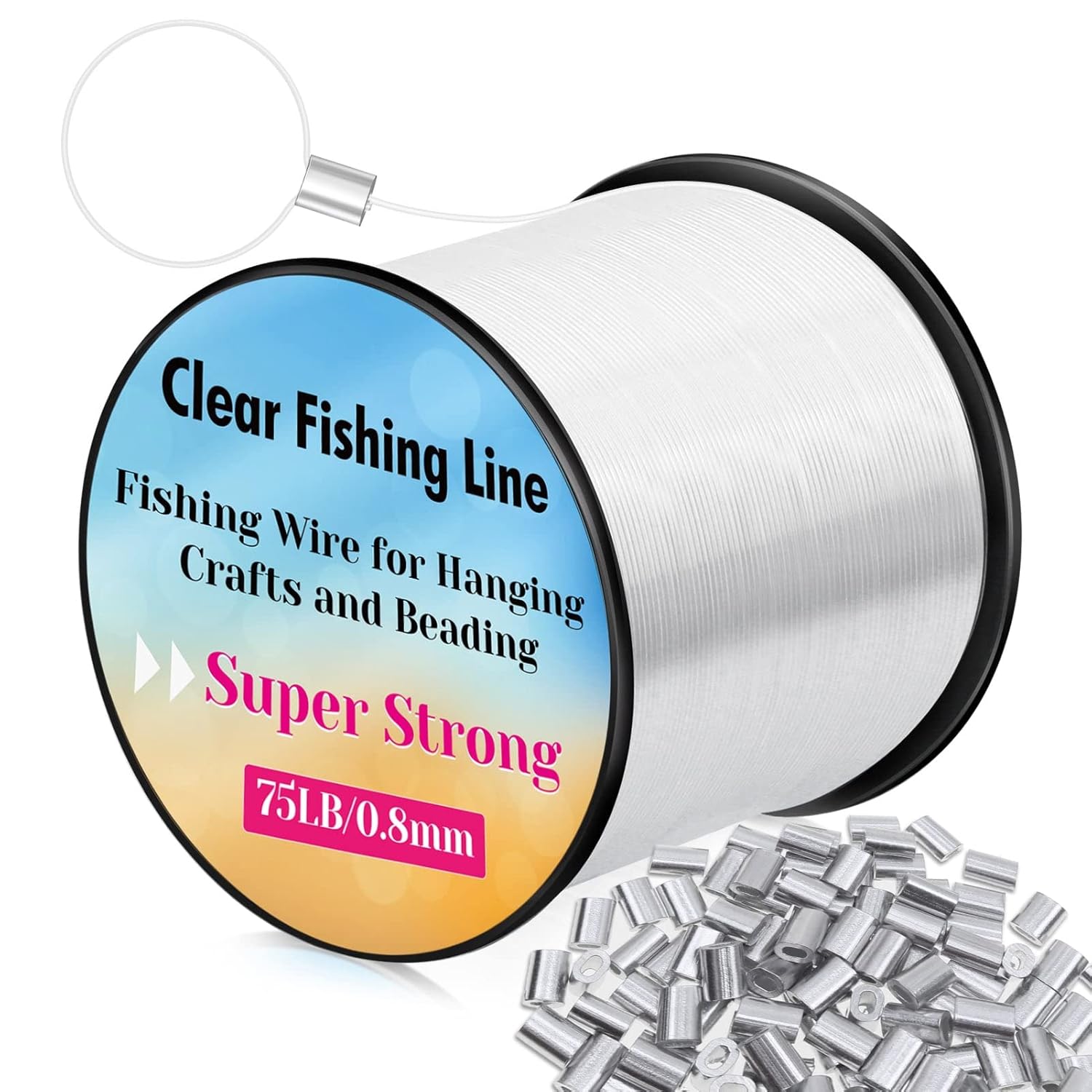 Invisible 70lb Nylon Wire w/ Crimps - Acejoz Craft Line