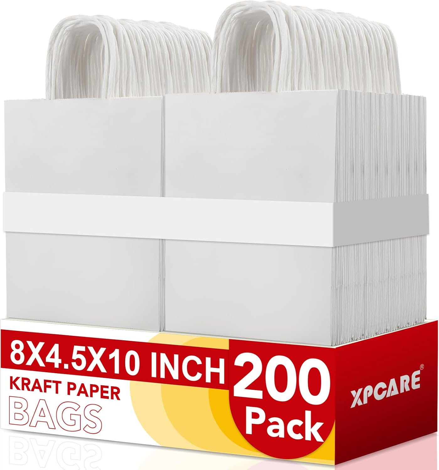 XPCARE 200Pack Paper Bags for Gifts, Parties, and Shopping