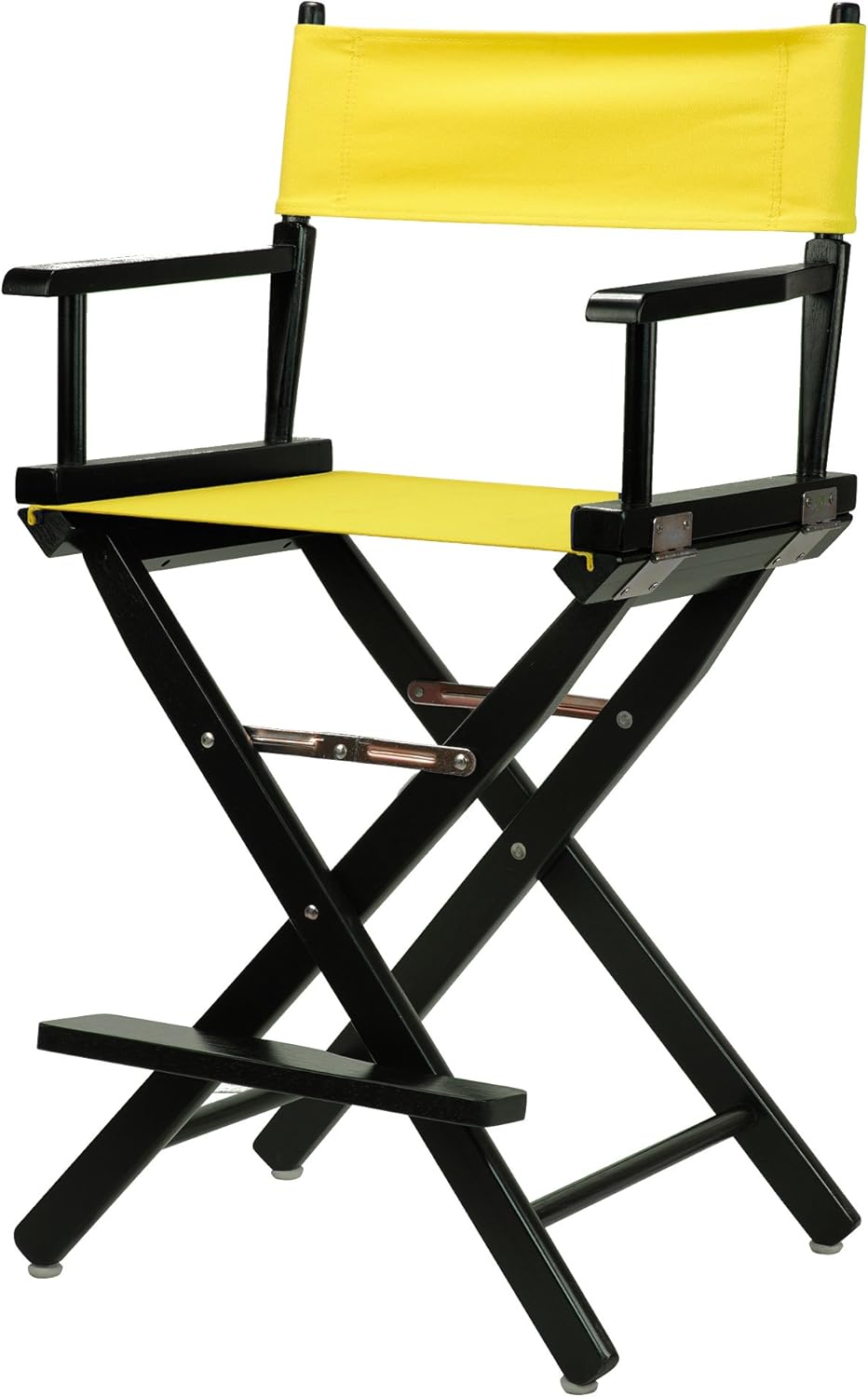 Casual Home Director's Chair - Stylish Black Frame with Yellow Canvas