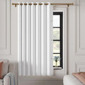 White Memory Trained Pinch Pleated Full Blackout Curtain - Greyish