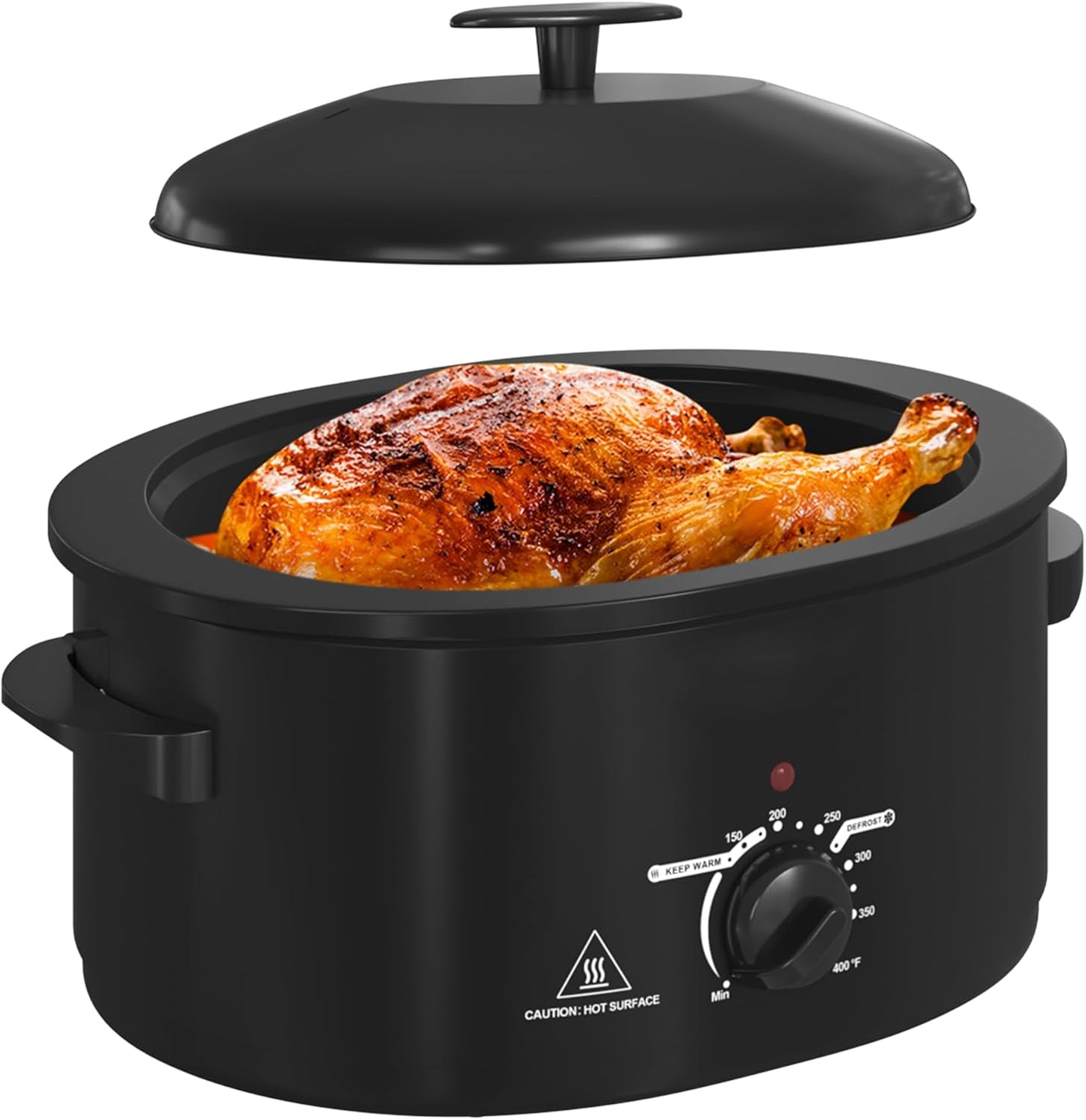 8 QT Electric Roaster Oven with Self-Basting Lid for Turkey