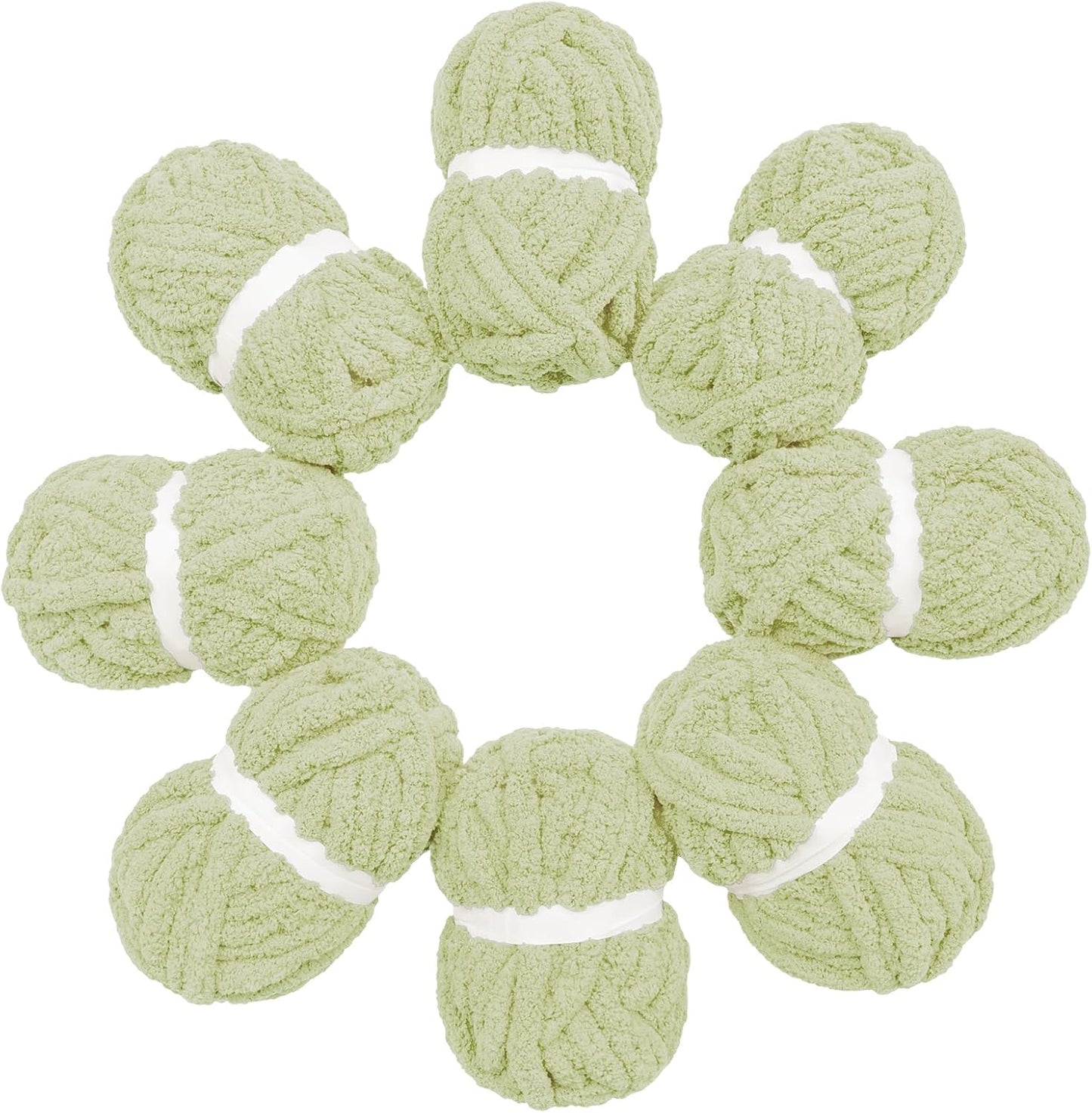 Chunky Yarn for Hand Knitting Jumbo Bulky Chenille Yarn