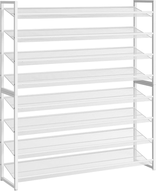 8-Tier Shoe Rack Organizer Holds 50 Pairs for Any Space