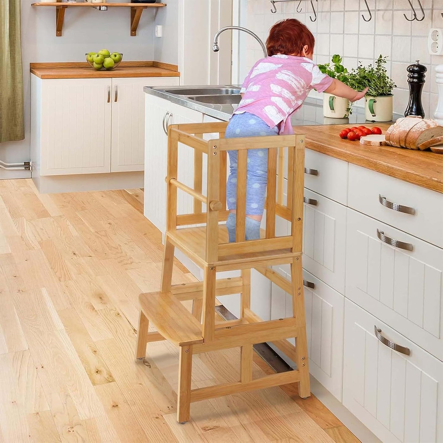 COSYLAND Kids Kitchen Step Stool with Unique Patented Design