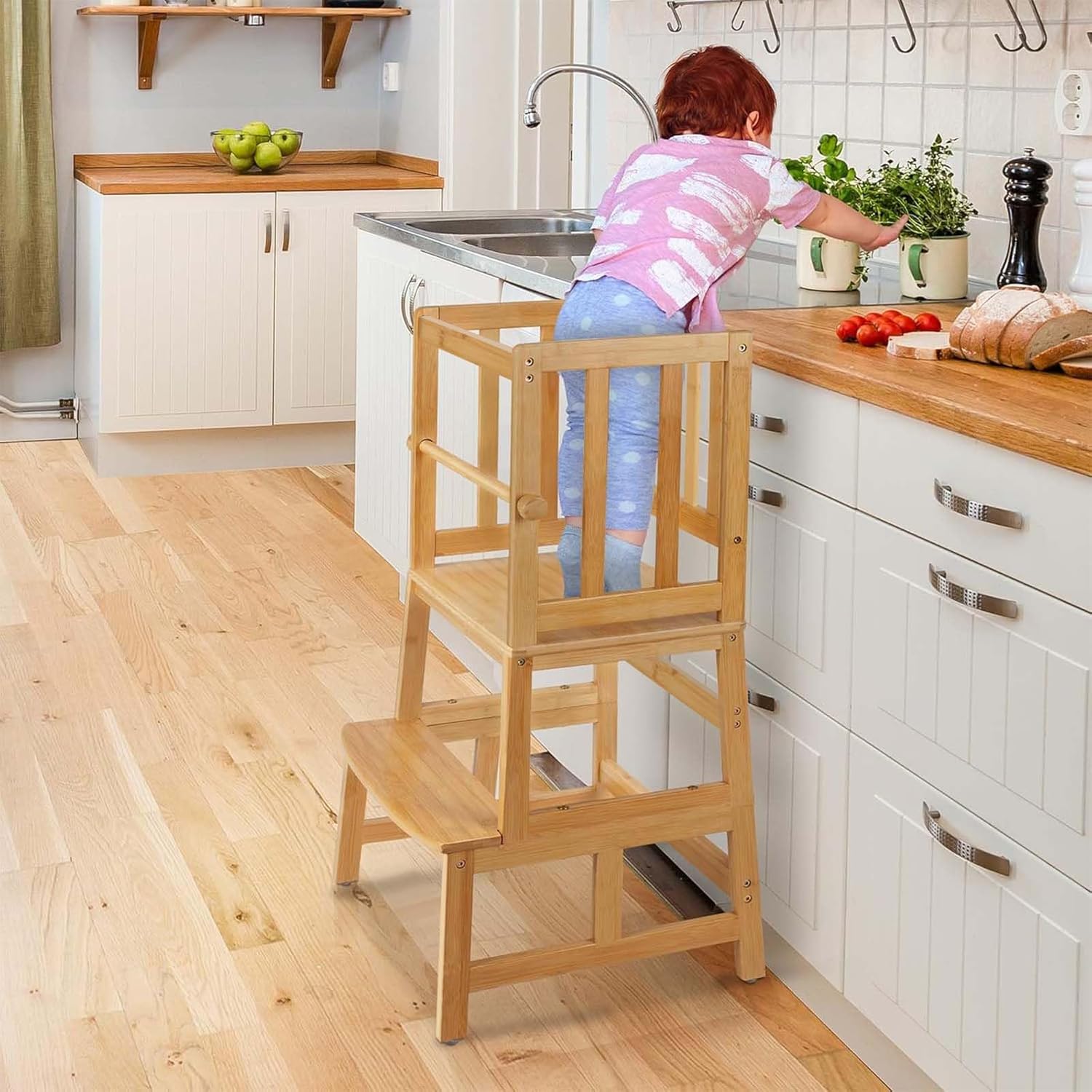 COSYLAND Kids Kitchen Step Stool with Unique Patented Design
