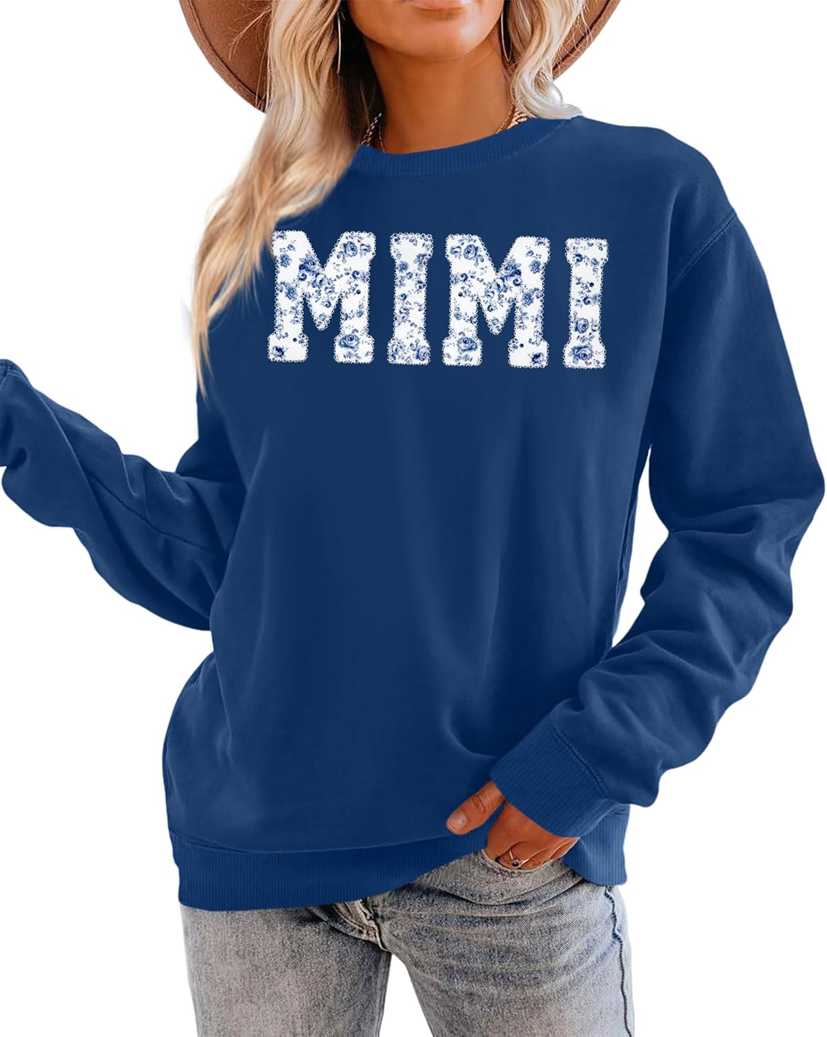 Floral Embroidered Mimi Pullover - Grandma's Favorite!
