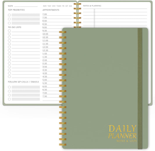Simplified Daily Planner for Enhanced Productivity - Green