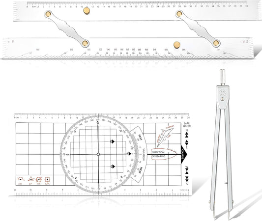 3 Pcs Basic Navigation Set for Marine Tasks and Skills