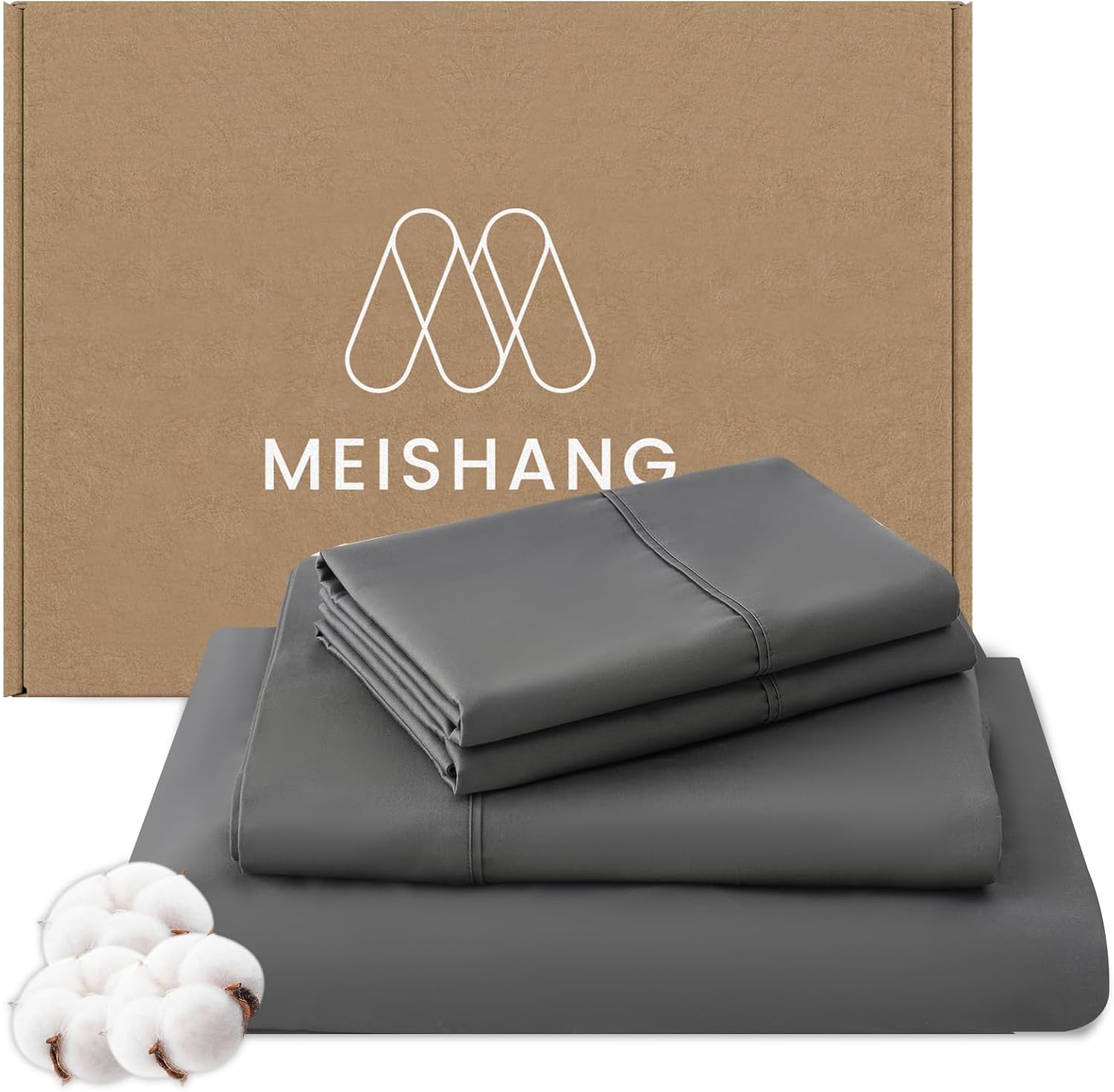 1000 Thread Count Egyptian Cotton Sheets Queen Set for Comfort