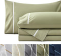 100% Cotton King Sheets 500TC Sateen Set - Hotel Soft Green