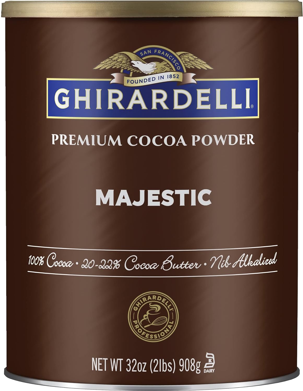 Ghirardelli Majestic Premium Cocoa Powder for Baking and Beverages