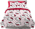 Hello Kitty Polka Dot Bedding 7 Piece Full Size Set - Super Soft