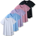 Women's Dry Fit Short Sleeve T Shirts 5-Pack - Active Essentials tops