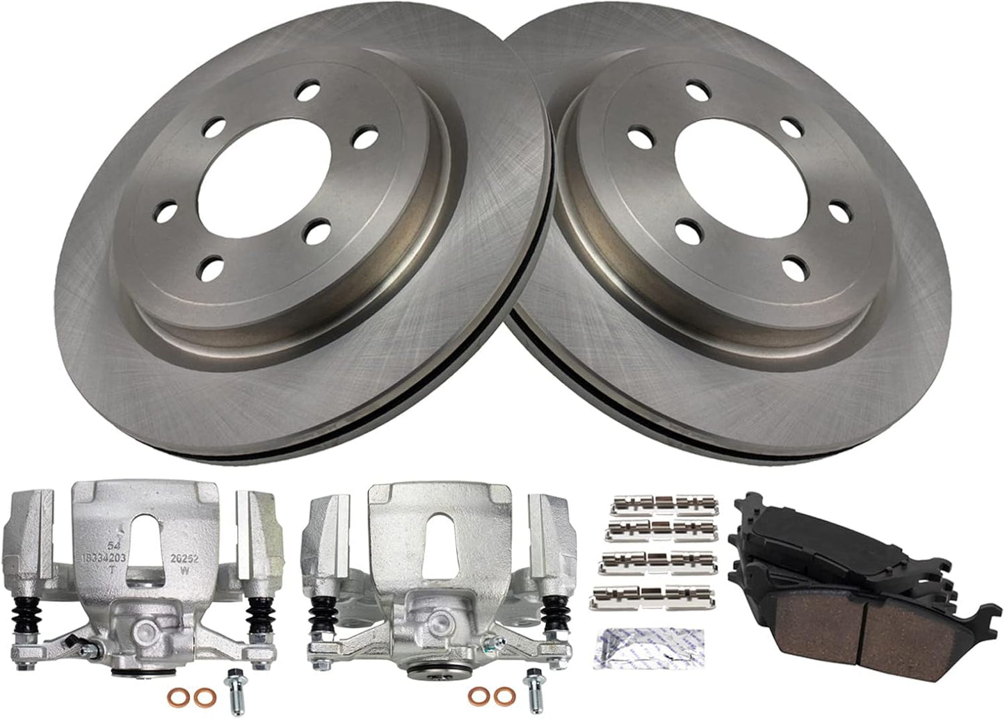 TRQ Rear Brake Pad & Rotor Kit for 2018 Ford F-150 Performance