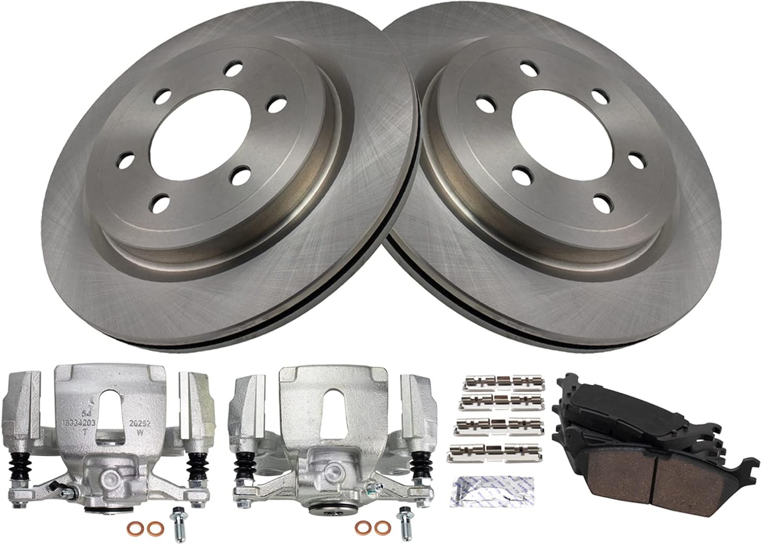 TRQ Rear Brake Pad & Rotor Kit for 2018 Ford F-150 Performance