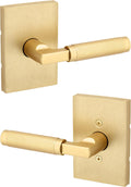 Kwikset Prava Interior Passage Door Knurled Handle - Satin Brass