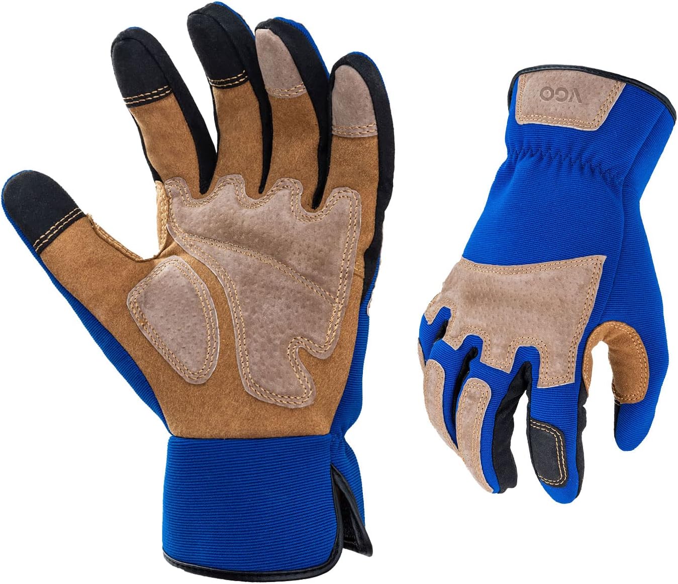 Vgo Gardening Gloves for Men - Puncture-proof Touchscreen Safety