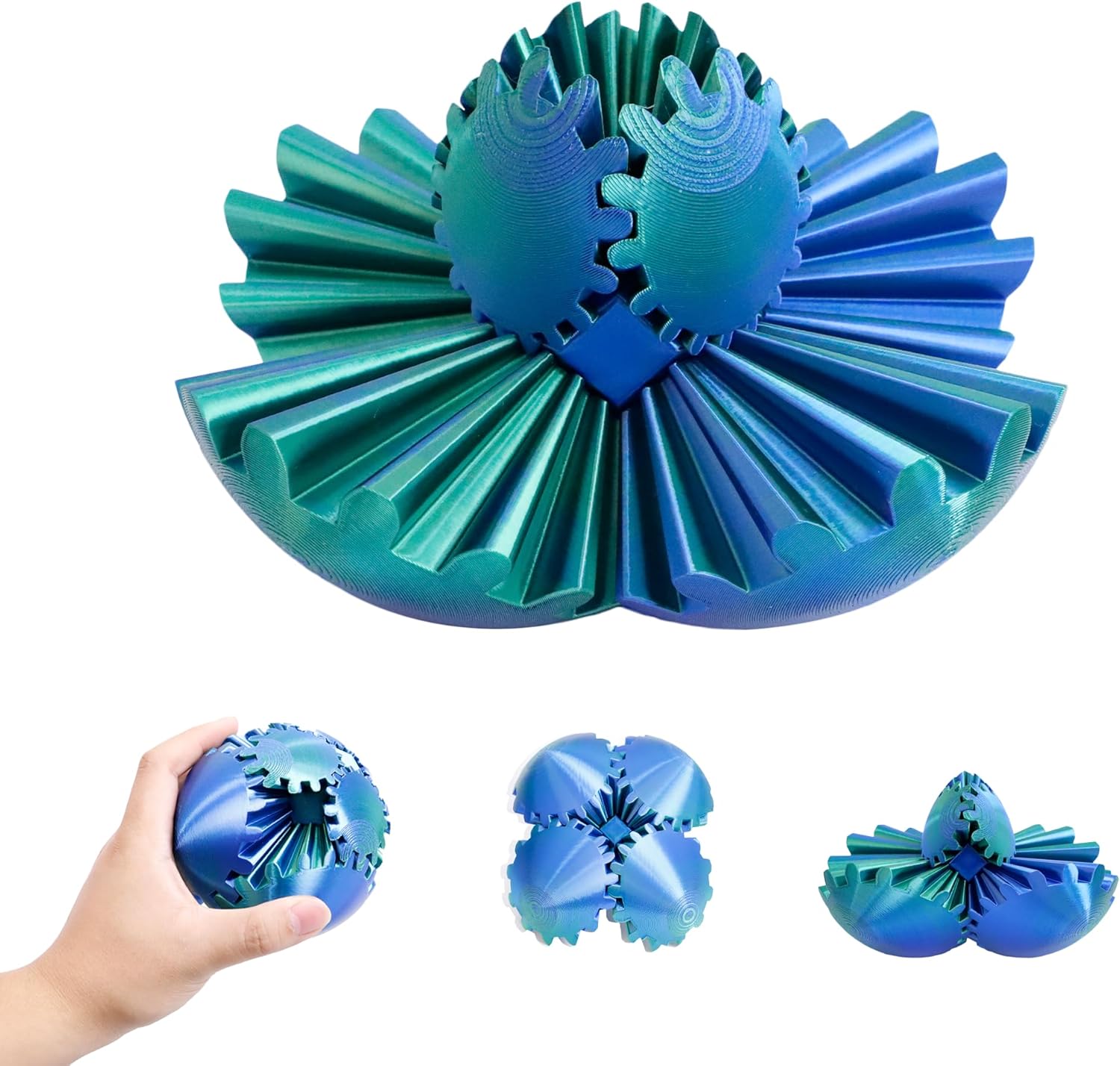 Steampunk Gear Fidget Ball - Stress Relief Wonder!