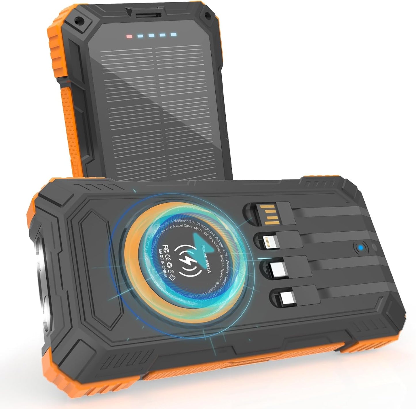 ERRBBIC Solar Charger Power Bank 49800mAh for Outdoor Adventures