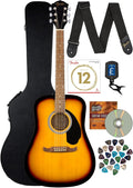 Fender FA-125 Dreadnought Acoustic Guitar Sunburst Bundle - Ideal