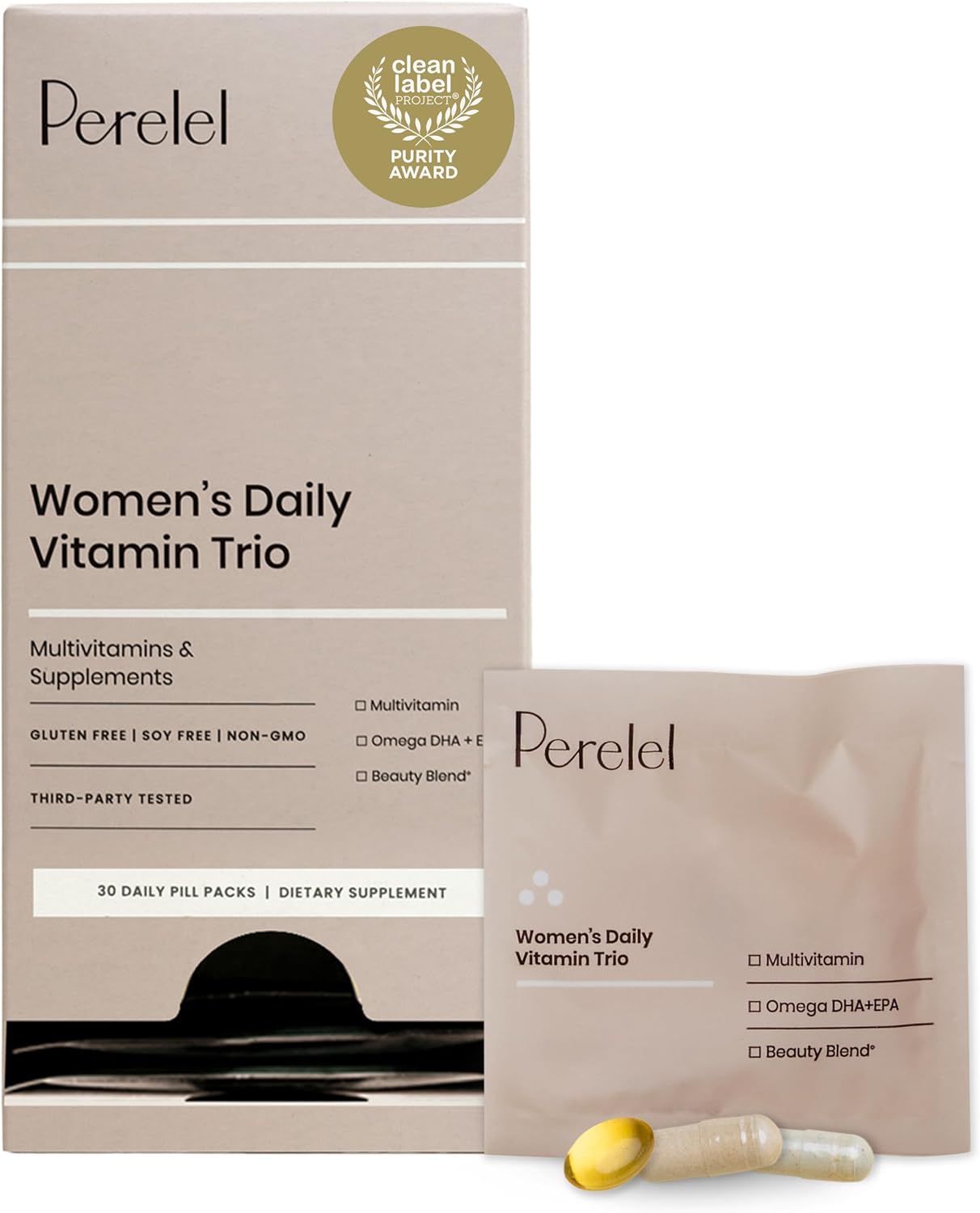 Perelel Womens Daily Vitamin Trio for Complete Nutrient Support