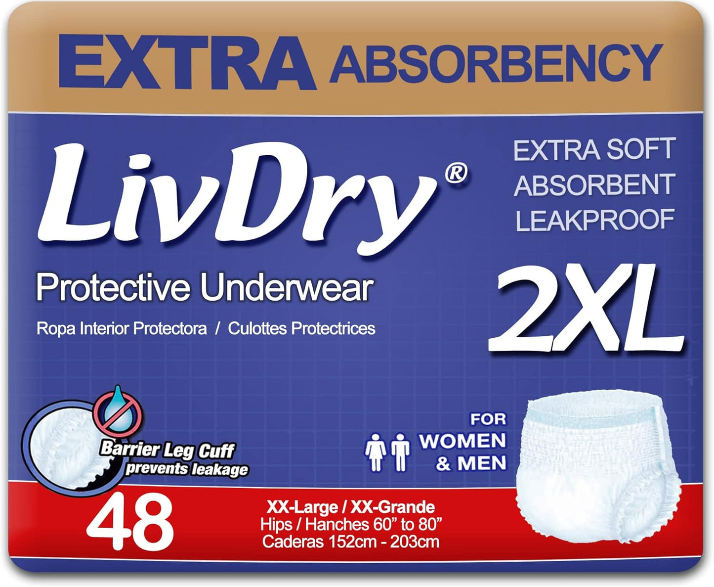Ultimate Comfort: LivDry XXL Incontinence Underwear