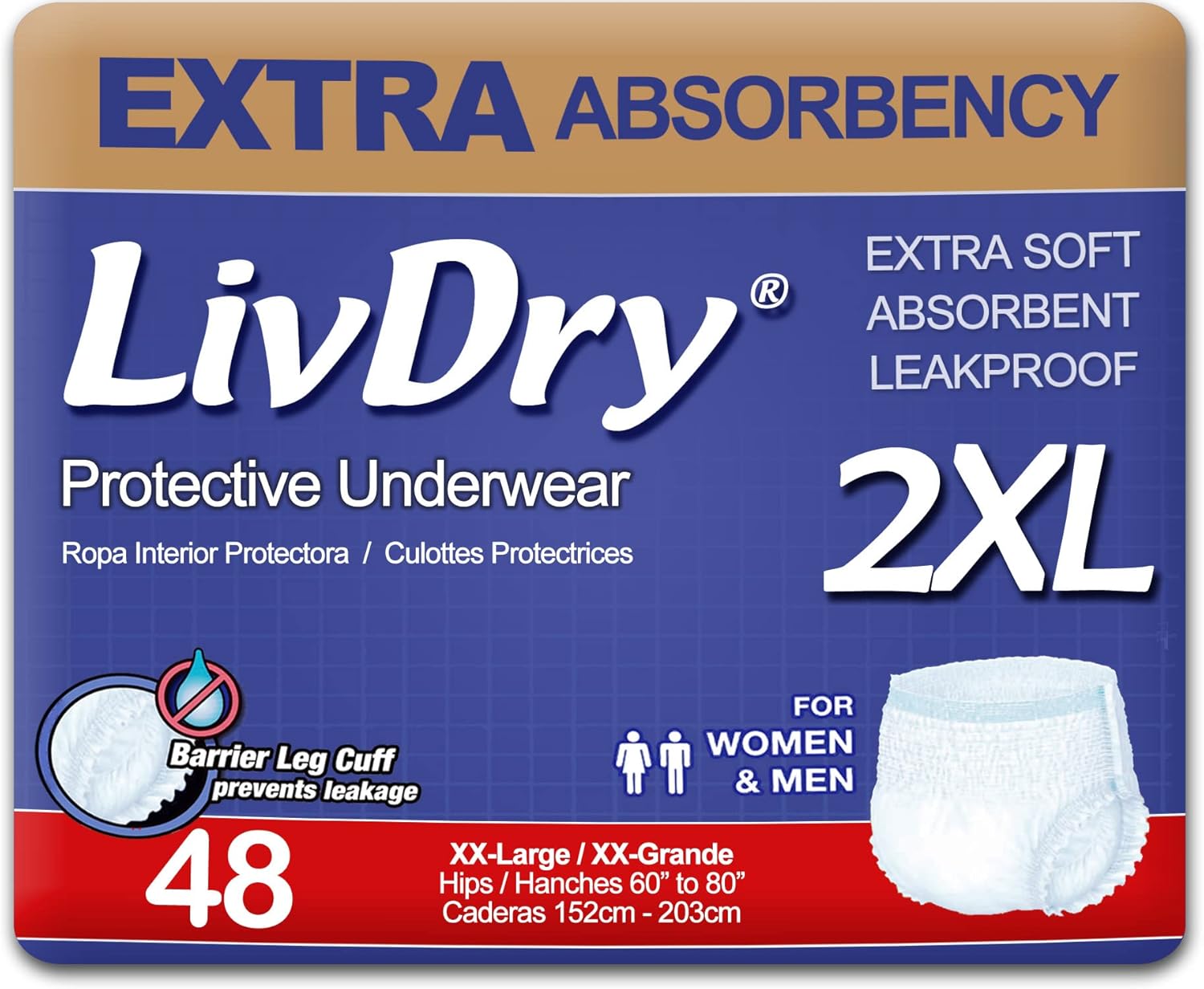 Ultimate Comfort: LivDry XXL Incontinence Underwear