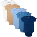 HonestBaby baby-girls 5-pack Short Sleeve Bodysuits - Soft Organic are
