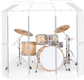 Drum Shield Acoustic Panel - Portable 5-Panel Drum Cage