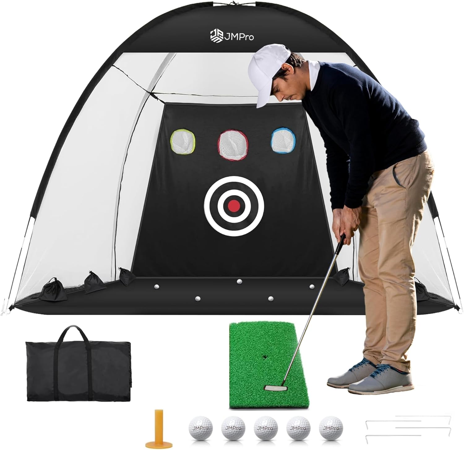 JMPro Portable Golf Practice Net - Perfect for Indoor/Outdoor Swing Practice!