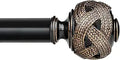 1 Inch Curtain Rod for Windows 72 to 144 in - Strong Telescoping Rod