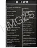 Inspiring 48 Laws of Power Canvas Poster