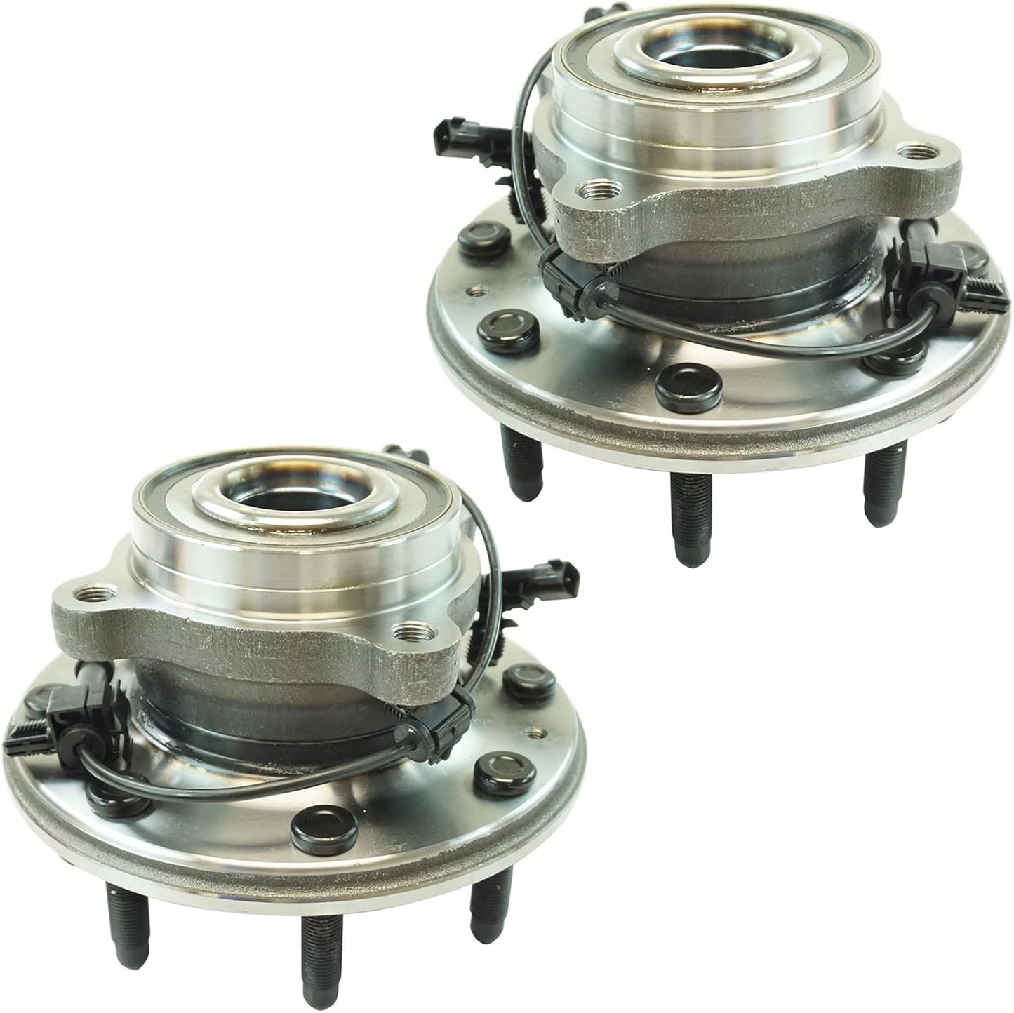 TRQ Front Wheel Bearing & Hub Assembly Set for Silverado & Sierra