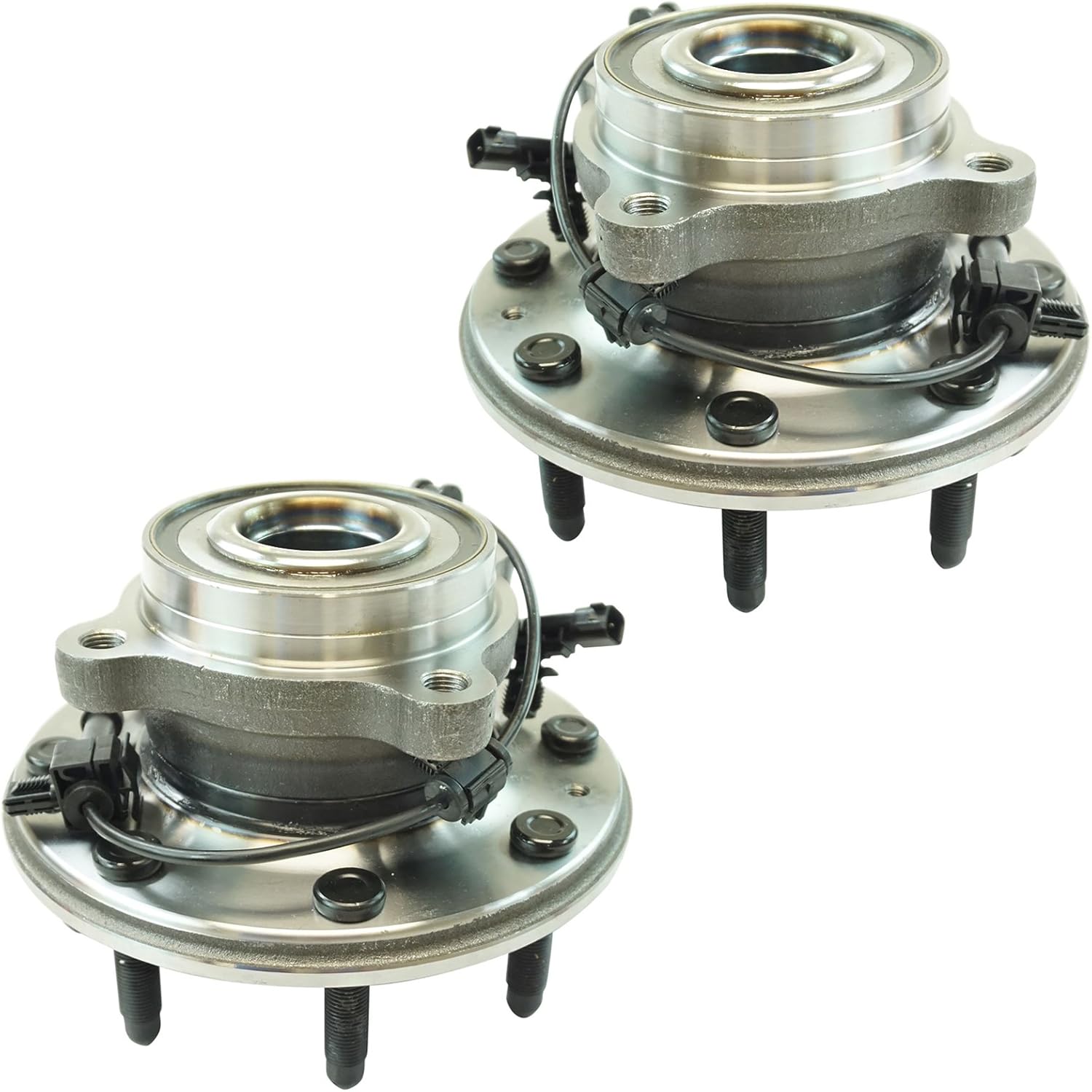 TRQ Front Wheel Bearing & Hub Assembly Set for Silverado & Sierra