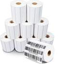 4 x 1 Direct Thermal Labels for Barcode Printers - 10 Rolls