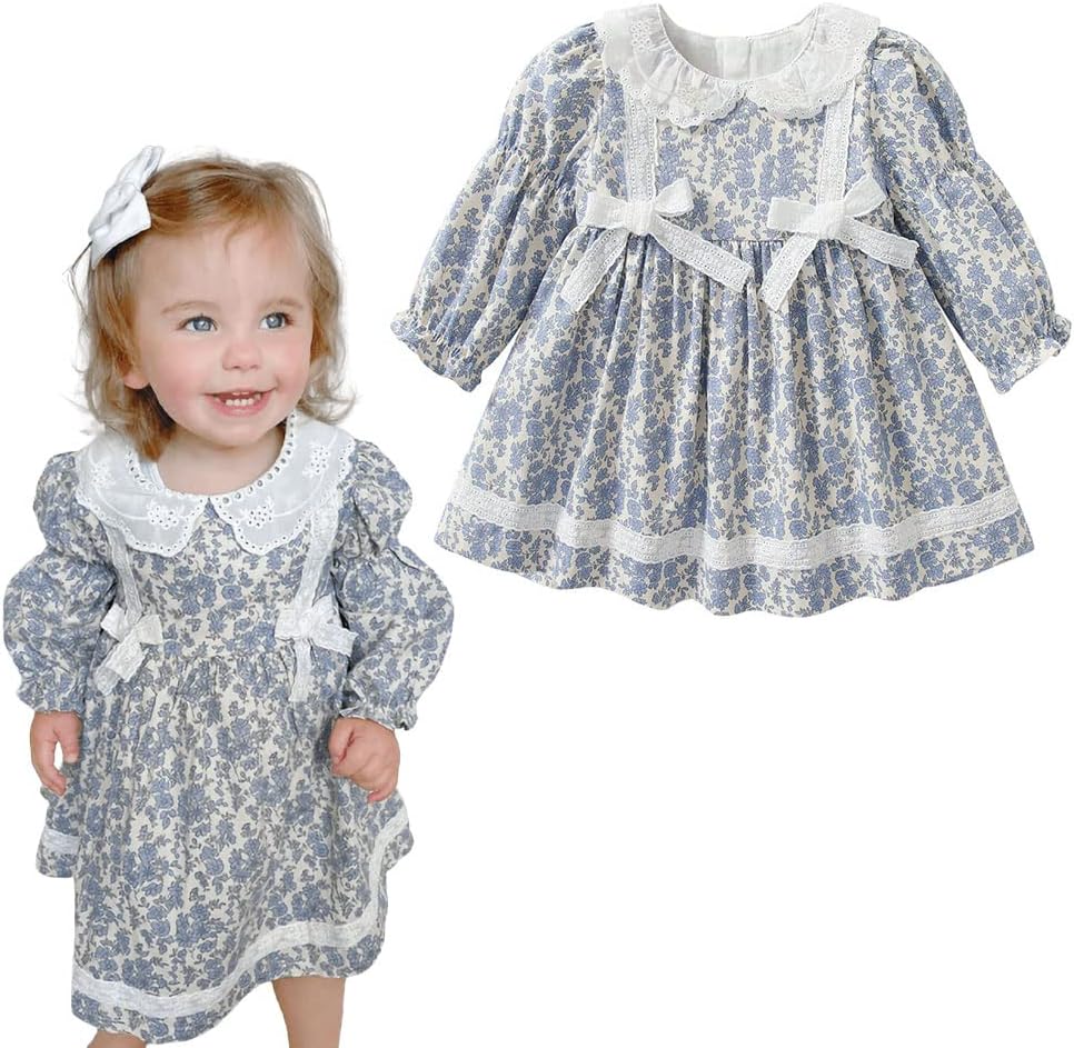 Simplee kids Baby Girls Smocked Dress for Spring and Fall Wear