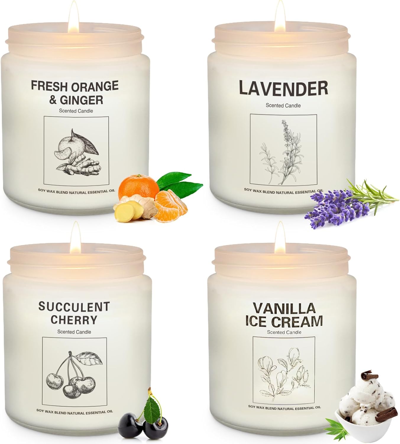 35-Hour Soy Wax Aromatherapy Set - Perfect Gift!