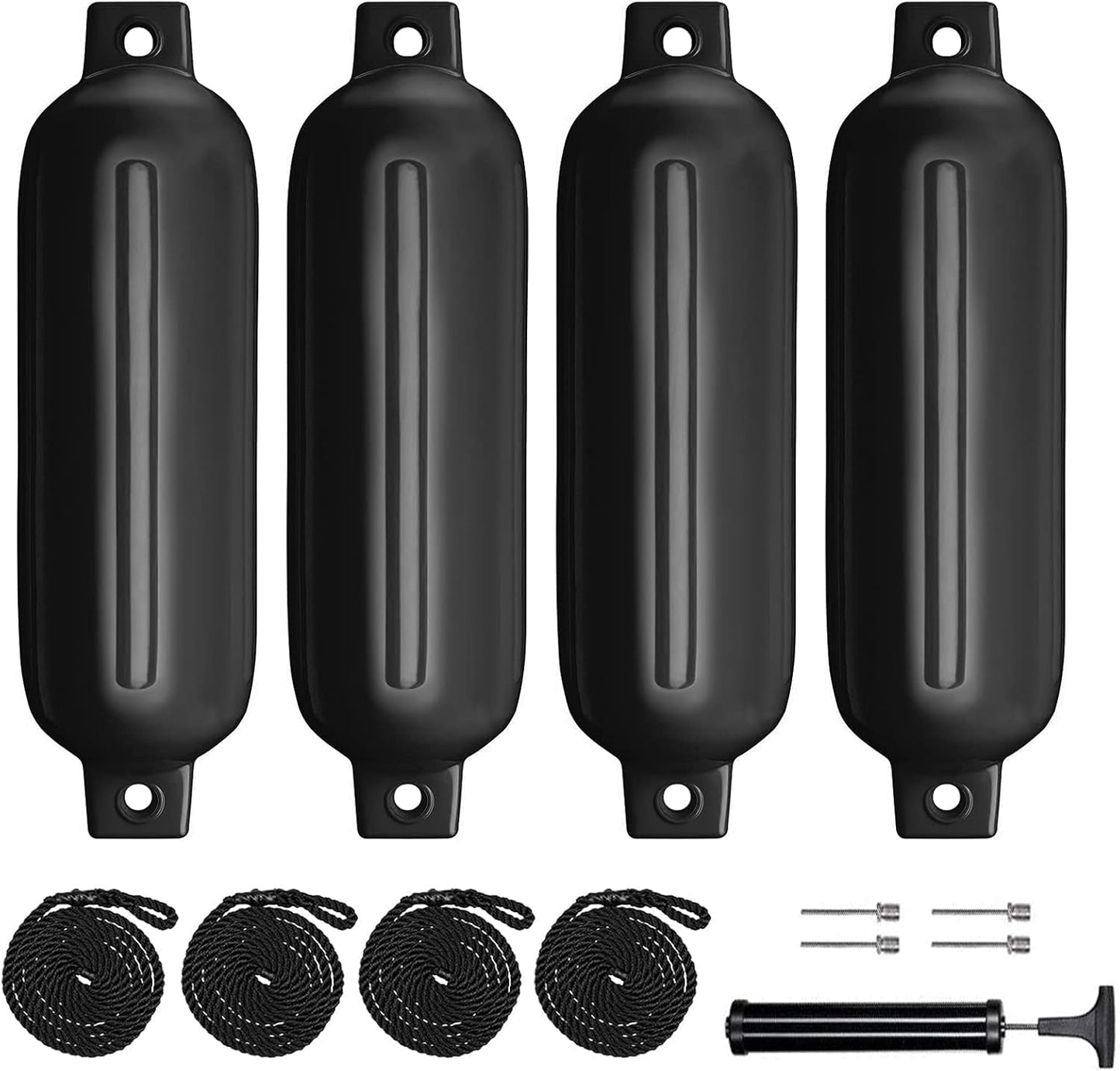 Inflatable Ribbed Marine Boat Fenders 4Pack for Docking Use