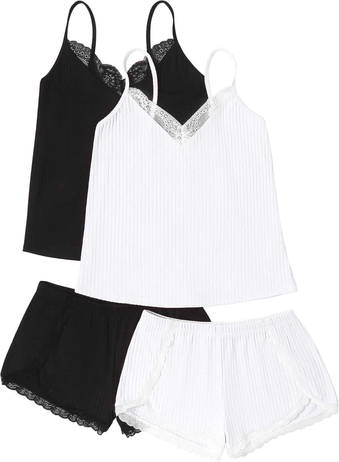 Ekouaer Womens Pajama Sets Soft Lingerie Sleepwear for Comfort