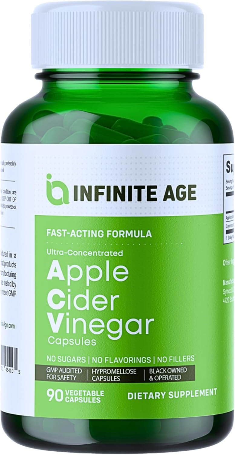 Infinite Age 1950mg Apple Cider Capsules - USA Made, Vegan, All-Natural