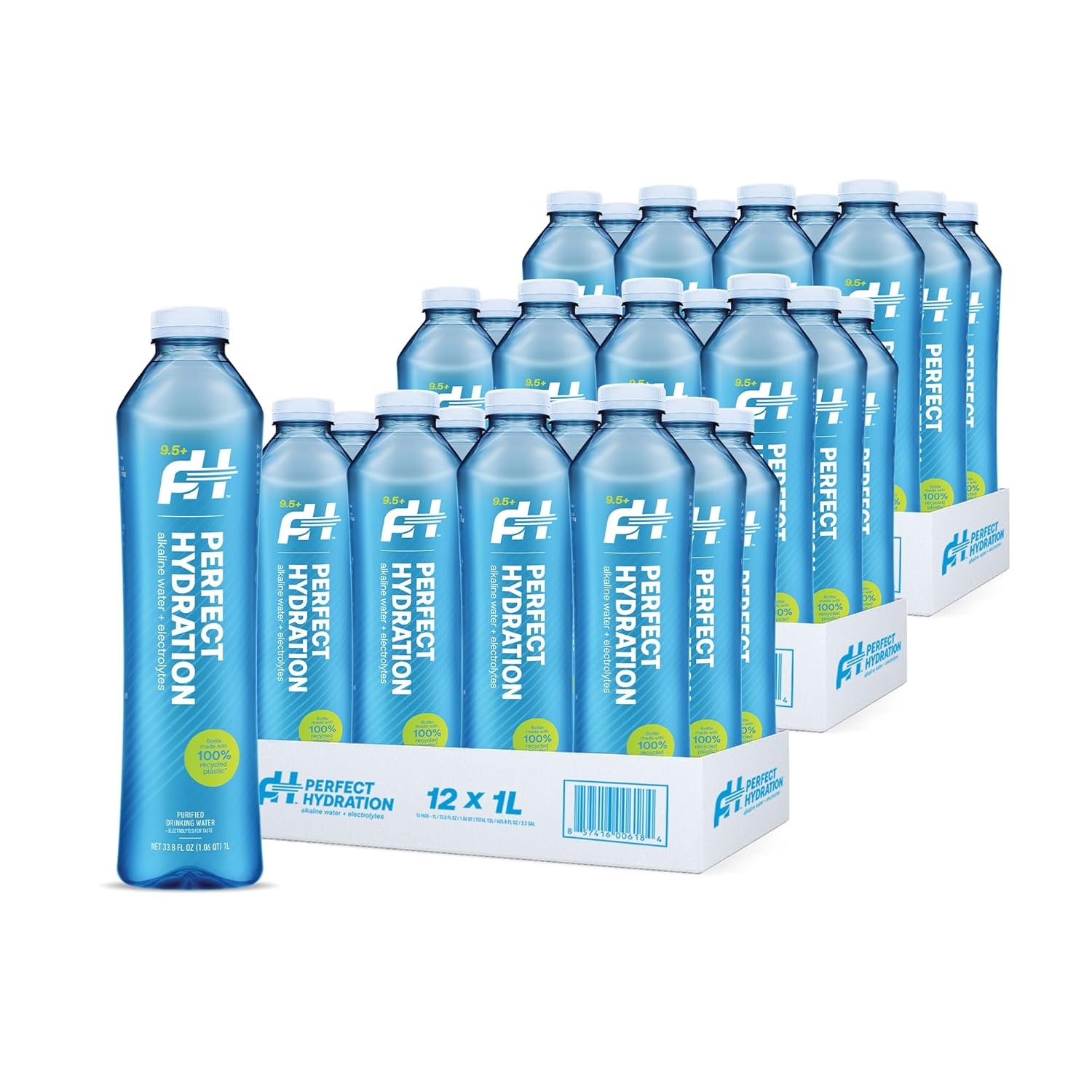 Perfect Hydration 9.5+ pH Alkaline Drinking Water, 1-Liter Bottles