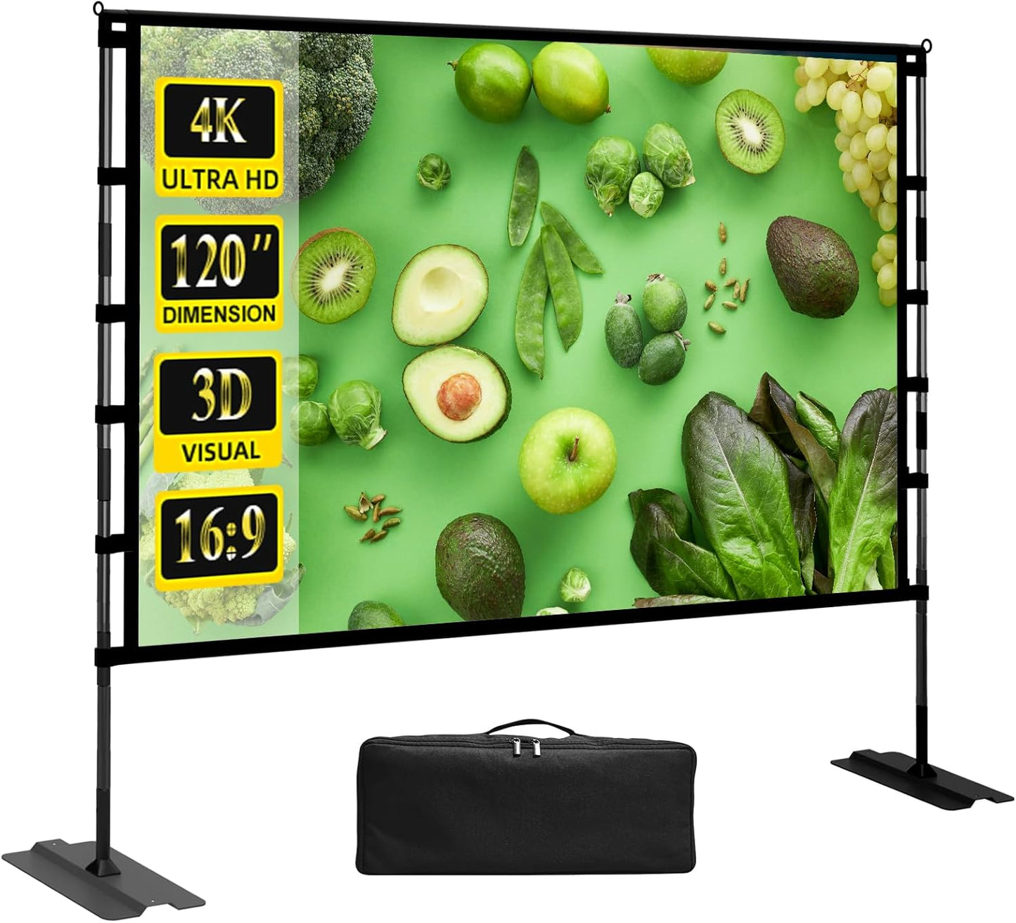 Portable 120 HD Projector Screen - Ultimate Viewing Experience