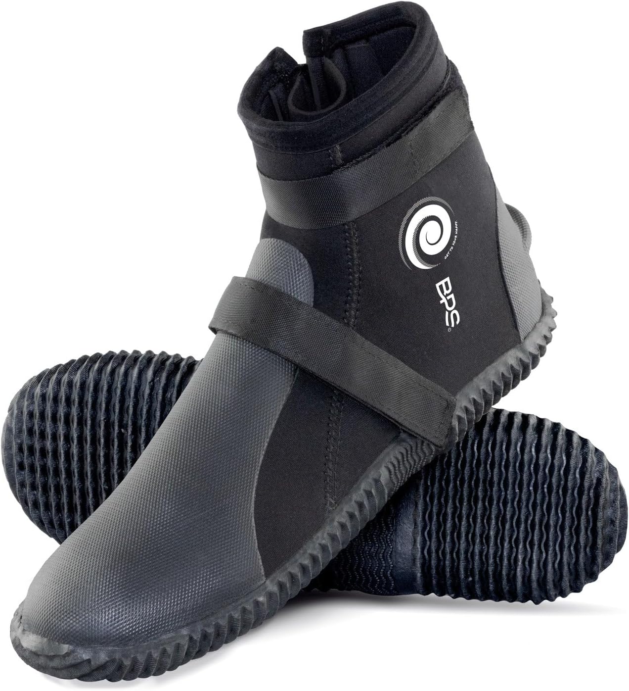 BPS Dive Boots with Anti-Slip Rubber Sole for Water Sports