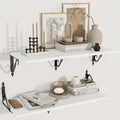 Dreamland Deep Floating Shelves 31 in x 12 in White - Set of 2