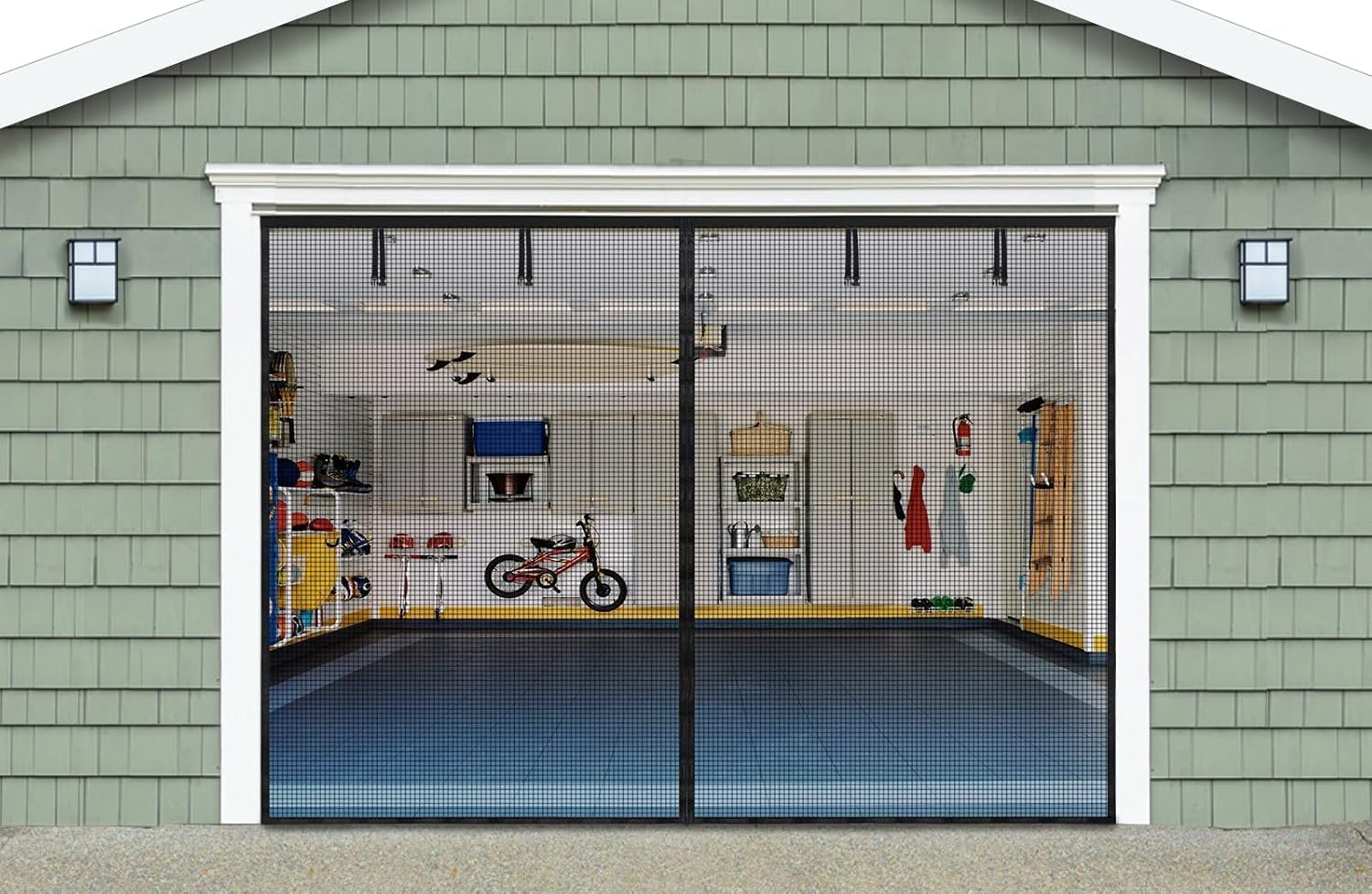 Magnetic Garage Door Screen for 1 Car 10x7FT - Heavy Duty